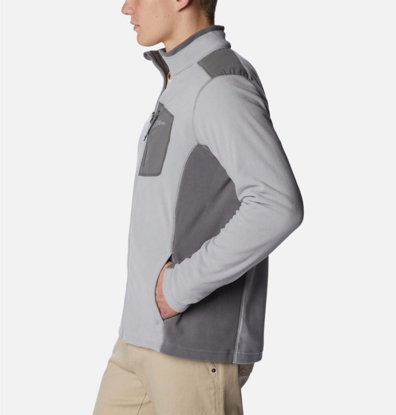 Columbia Klamath Range Full Zip Men's Fleece Jacket Grey | VAXSHZ-407