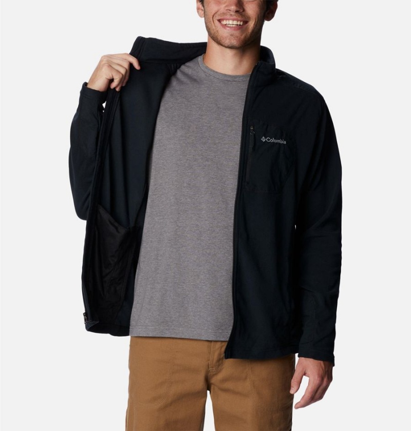 Columbia Klamath Range Full Zip Men's Fleece Jacket Black | FLMHTP-461