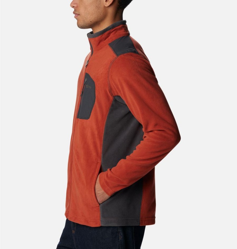 Columbia Klamath Range Full Zip Men's Fleece Jacket Red | GCZFJT-896