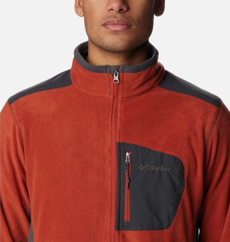 Columbia Klamath Range Full Zip Men's Fleece Jacket Red | GCZFJT-896