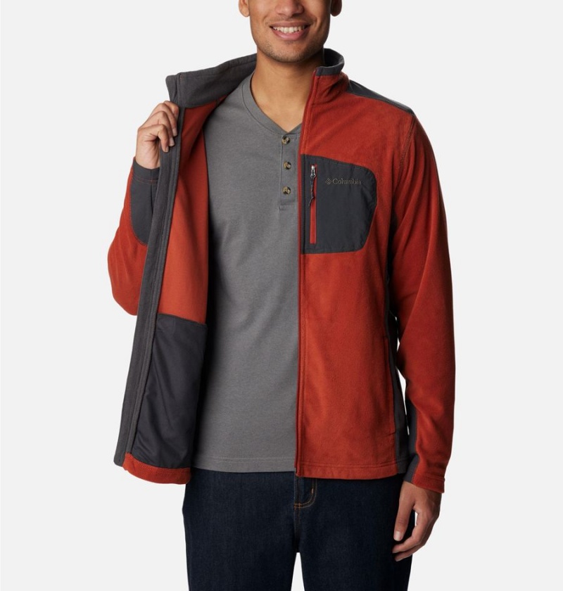 Columbia Klamath Range Full Zip Men's Fleece Jacket Red | GCZFJT-896