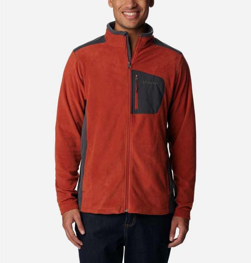 Columbia Klamath Range Full Zip Men\'s Fleece Jacket Red | GCZFJT-896