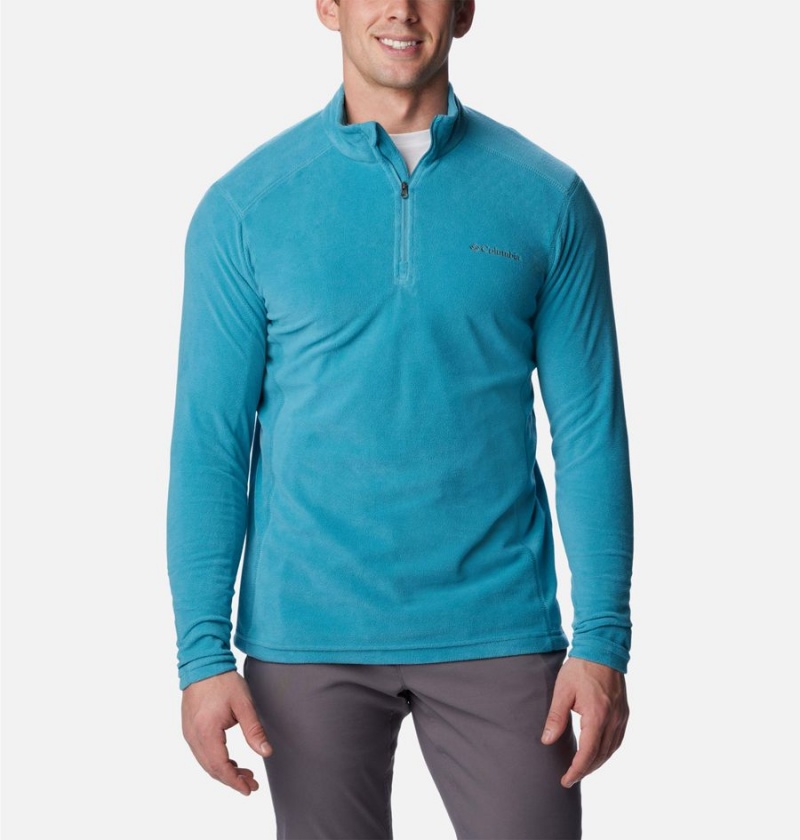 Columbia Klamath Range II Half Zip Fleece Men\'s Pullover Turquoise | RNLZDC-065
