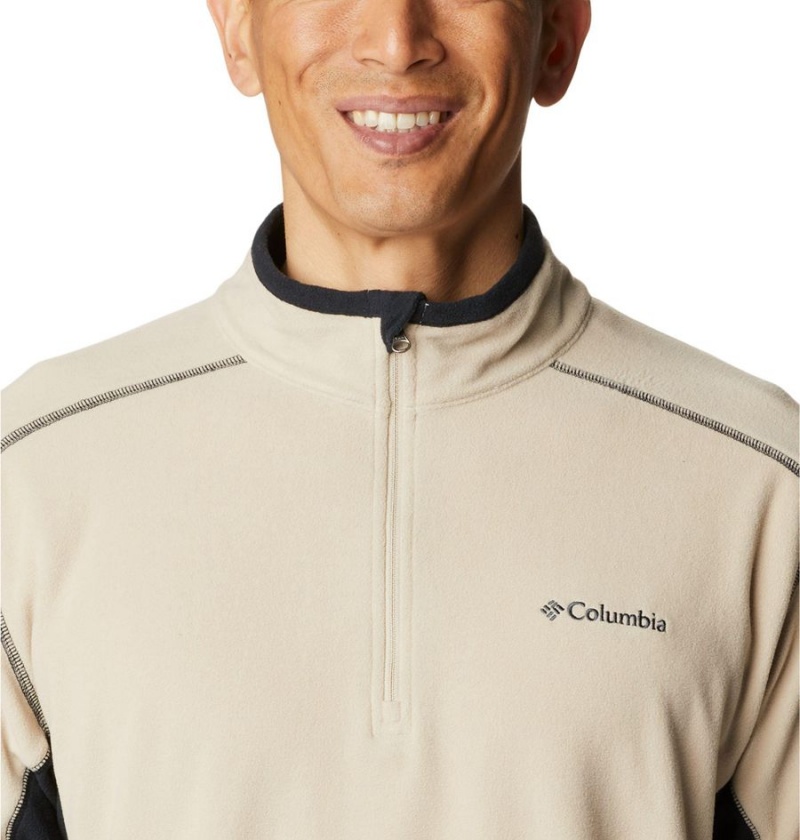 Columbia Klamath Range II Half Zip Fleece Men's Pullover Khaki | BWRPSM-649