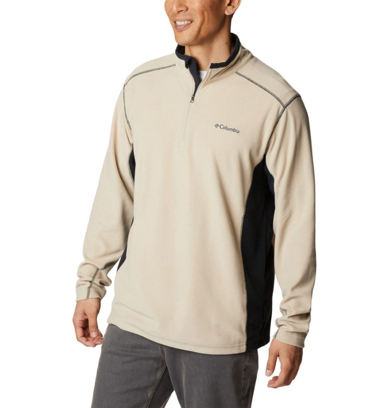 Columbia Klamath Range II Half Zip Fleece Men's Pullover Khaki | BWRPSM-649