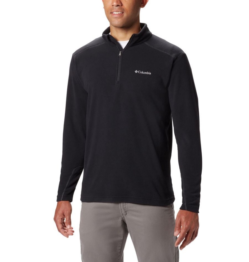Columbia Klamath Range II Half Zip Fleece Men\'s Pullover Black | OPVBSG-791