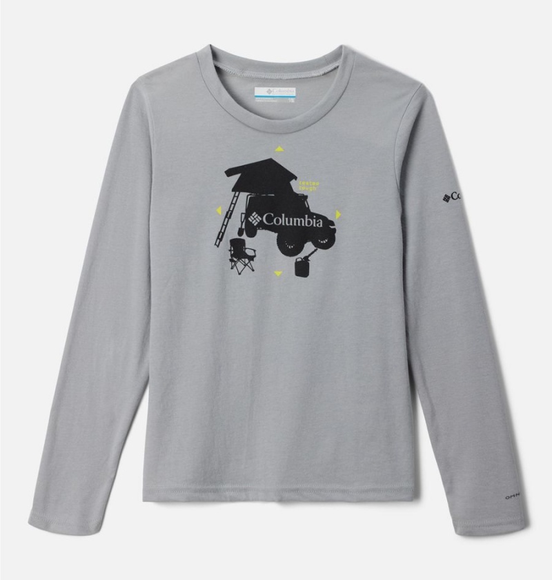 Columbia La Poudre Pass Long Sleeve Kids\' T-Shirt Grey | YLBDUO-278