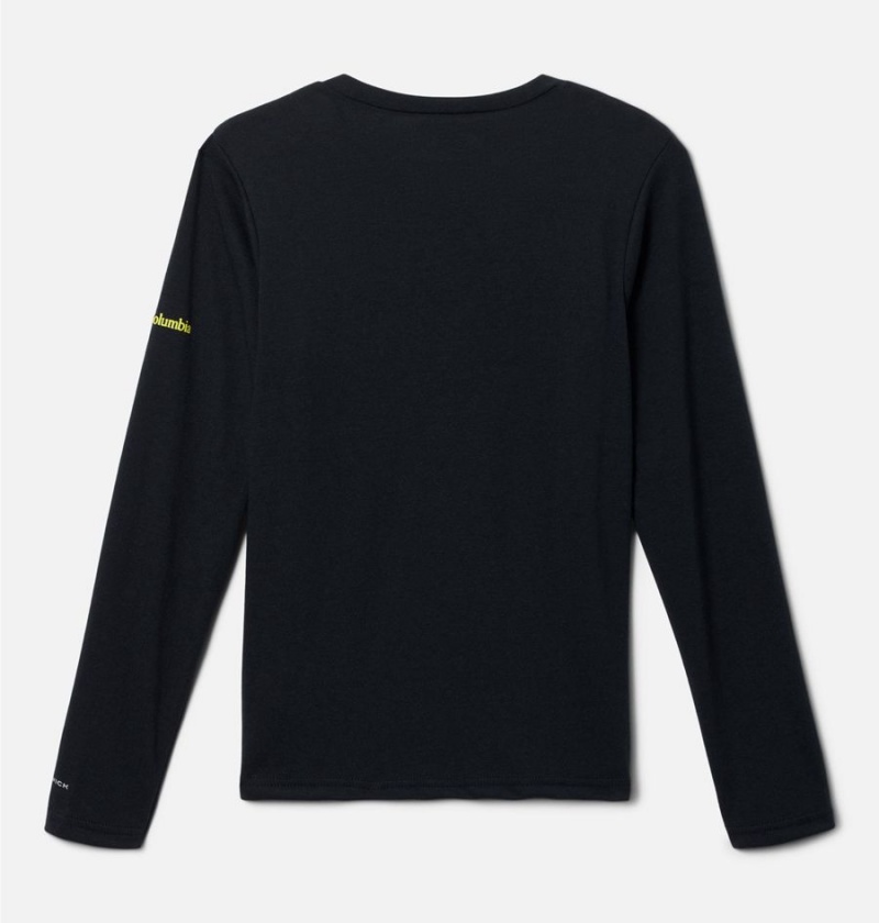 Columbia La Poudre Pass Long Sleeve Kids' T-Shirt Black | KXZSUQ-685