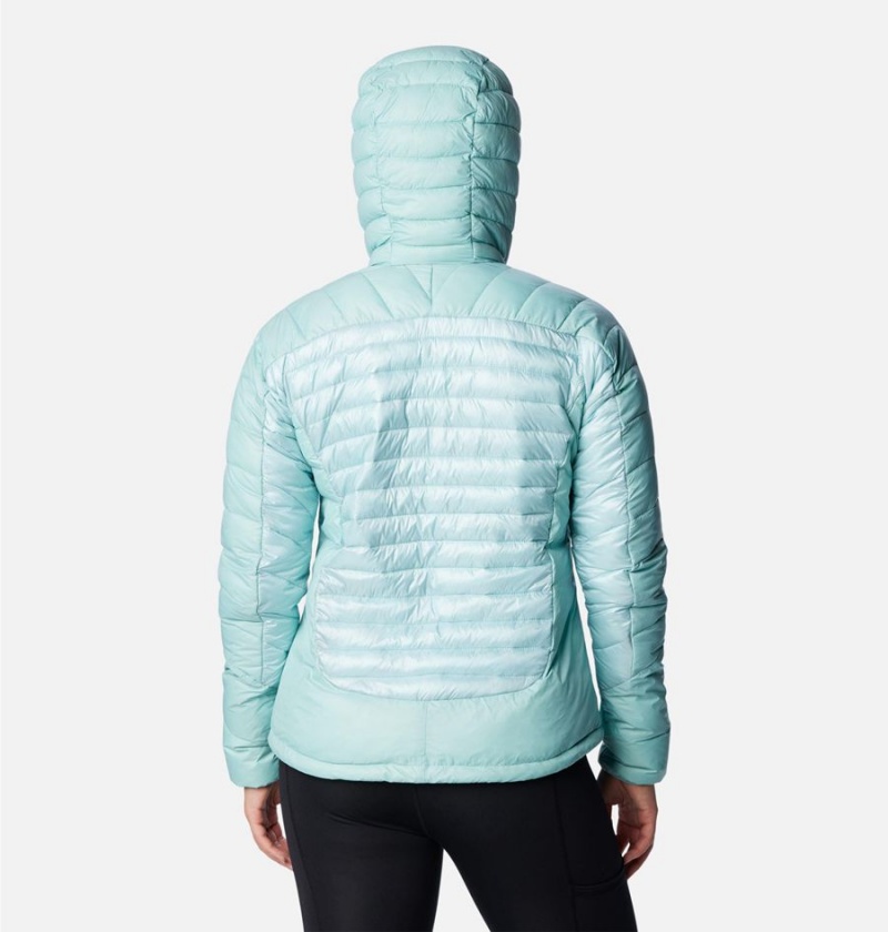 Columbia Labyrinth Loop Insulated Hooded Women's Puffer Jacket Turquoise | PWVMZK-719