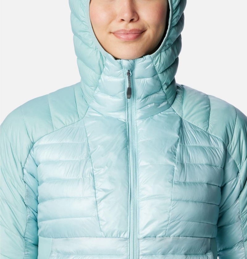 Columbia Labyrinth Loop Insulated Hooded Women's Puffer Jacket Turquoise | PWVMZK-719