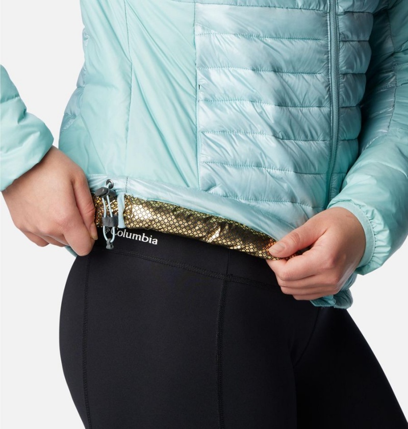 Columbia Labyrinth Loop Insulated Hooded Women's Puffer Jacket Turquoise | PWVMZK-719
