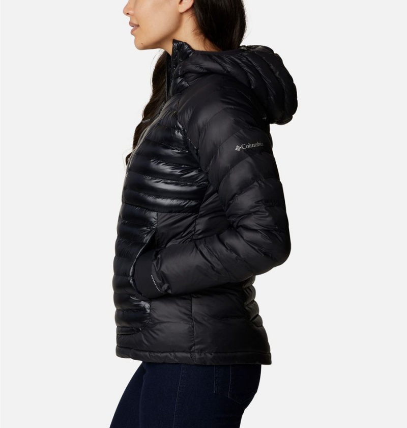 Columbia Labyrinth Loop Insulated Hooded Women's Puffer Jacket Black | AXGBYU-726