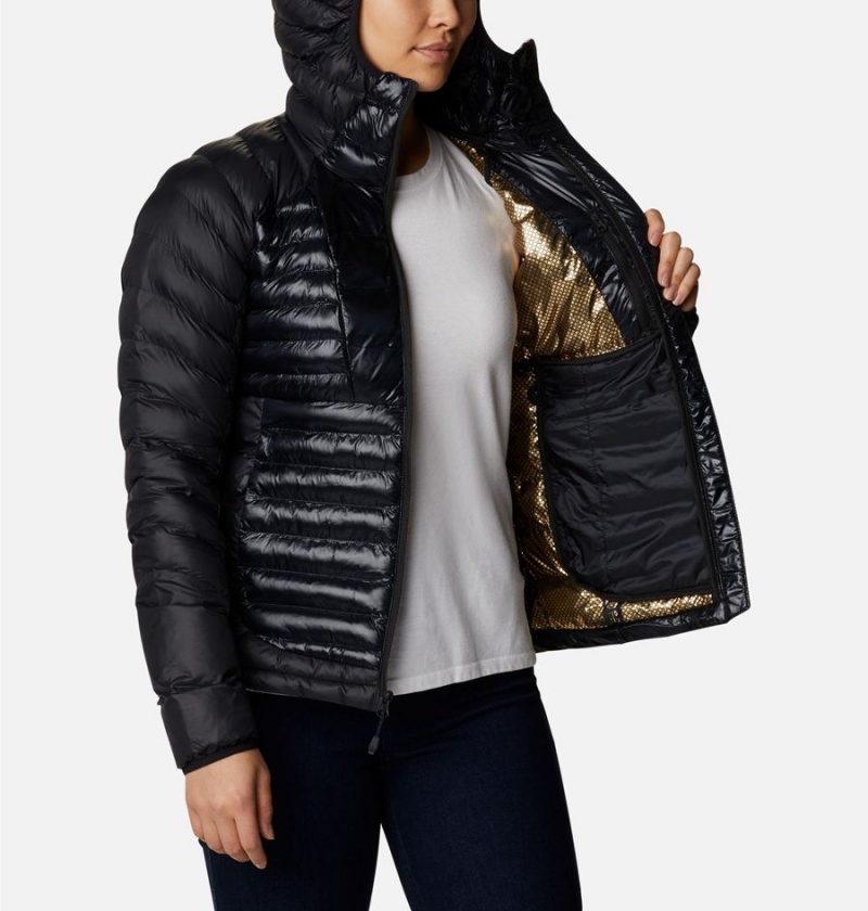 Columbia Labyrinth Loop Insulated Hooded Women's Puffer Jacket Black | AXGBYU-726