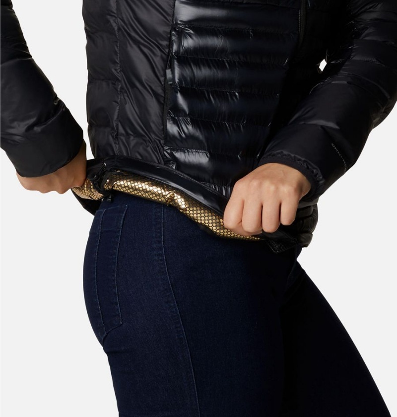 Columbia Labyrinth Loop Insulated Hooded Women's Puffer Jacket Black | AXGBYU-726