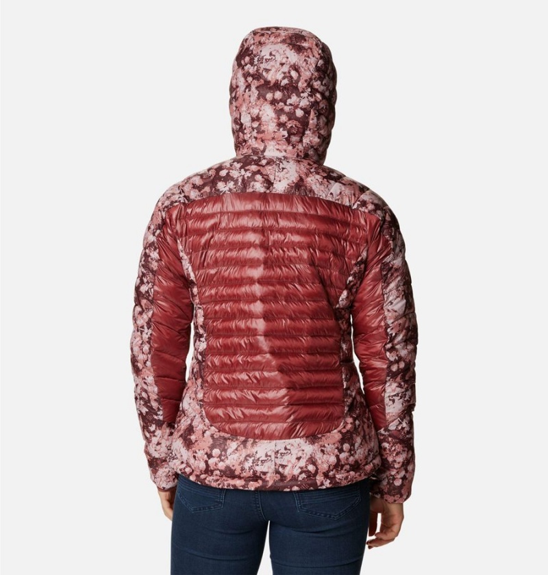 Columbia Labyrinth Loop Insulated Hooded Women's Puffer Jacket Red | UJQGHW-275