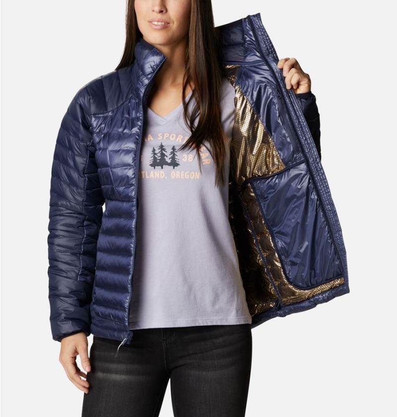 Columbia Labyrinth Loop Insulated Women's Puffer Jacket Navy | NWBQTX-609