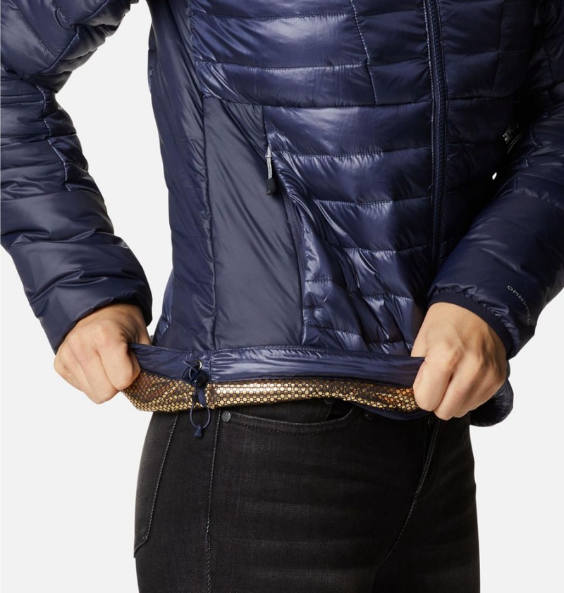 Columbia Labyrinth Loop Insulated Women's Puffer Jacket Navy | NWBQTX-609