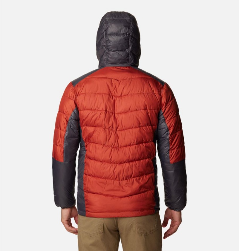 Columbia Labyrinth Loop Omni Heat Infinity Hooded Insulated Men's Puffer Jacket Red | ULKZXQ-514