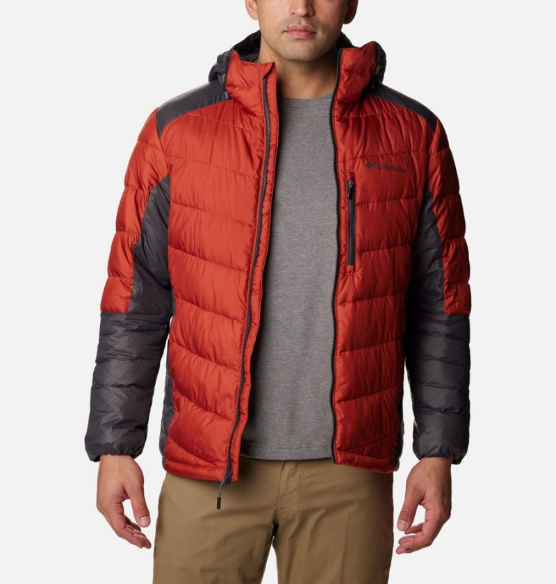 Columbia Labyrinth Loop Omni Heat Infinity Hooded Insulated Men's Puffer Jacket Red | ULKZXQ-514