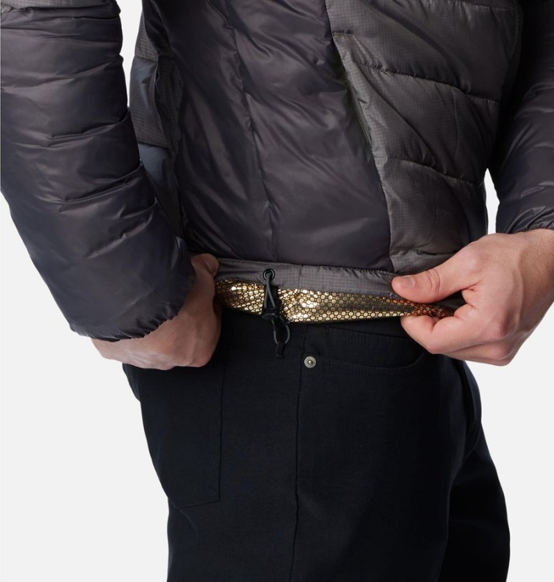 Columbia Labyrinth Loop Omni Heat Infinity Hooded Insulated Men's Puffer Jacket Grey | YNOHJR-081