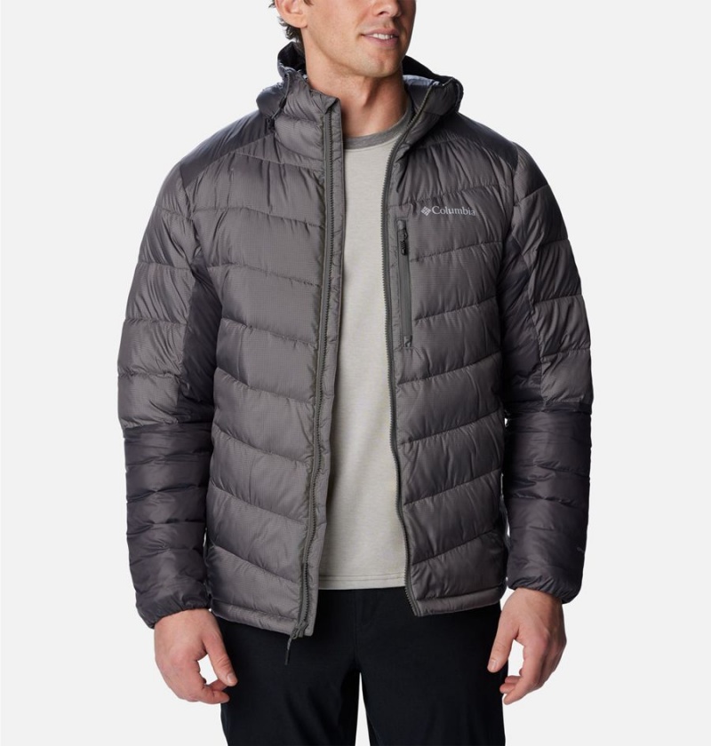 Columbia Labyrinth Loop Omni Heat Infinity Hooded Insulated Men's Puffer Jacket Grey | YNOHJR-081