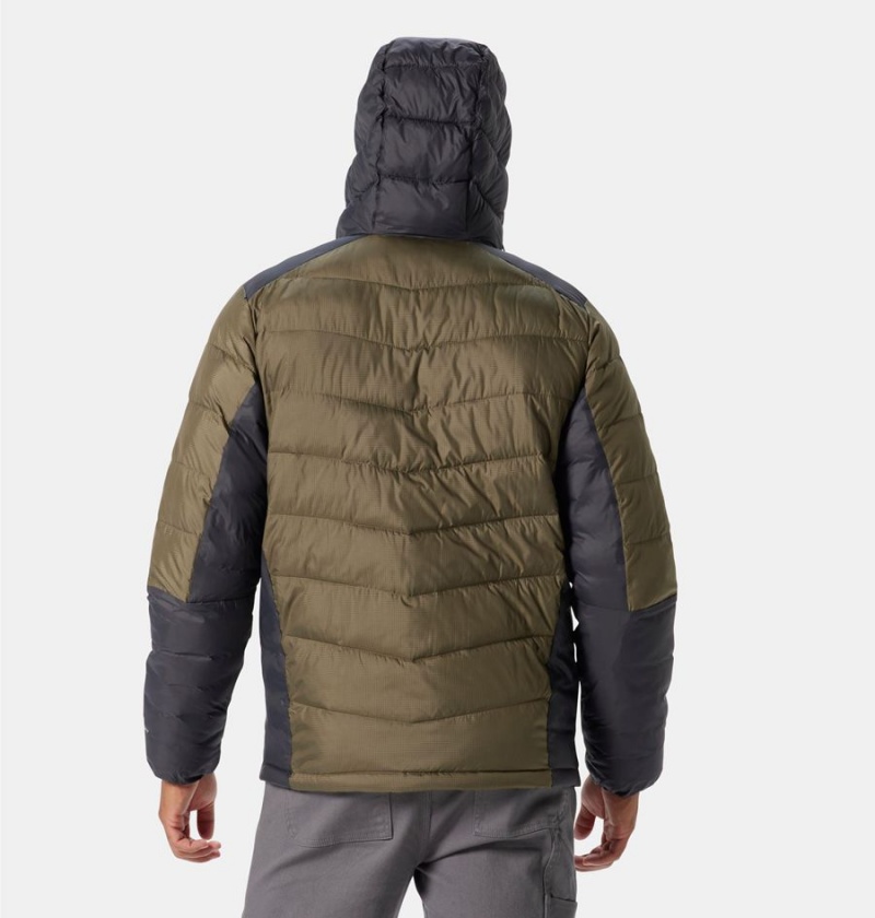 Columbia Labyrinth Loop Omni Heat Infinity Hooded Insulated Men's Puffer Jacket Green | RDFPAM-916