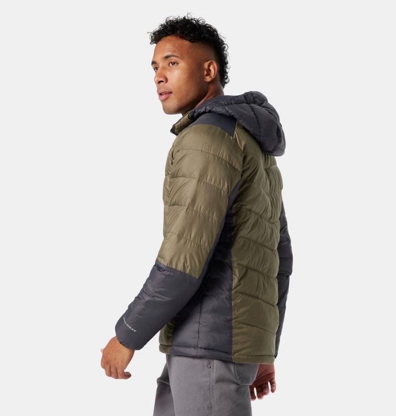 Columbia Labyrinth Loop Omni Heat Infinity Hooded Insulated Men's Puffer Jacket Green | RDFPAM-916