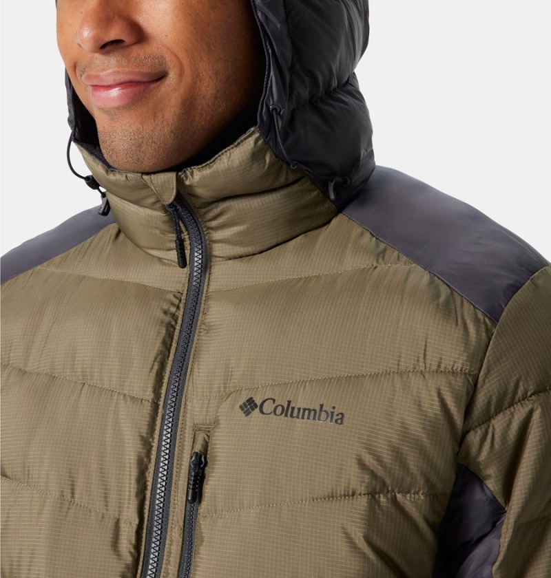 Columbia Labyrinth Loop Omni Heat Infinity Hooded Insulated Men's Puffer Jacket Green | RDFPAM-916