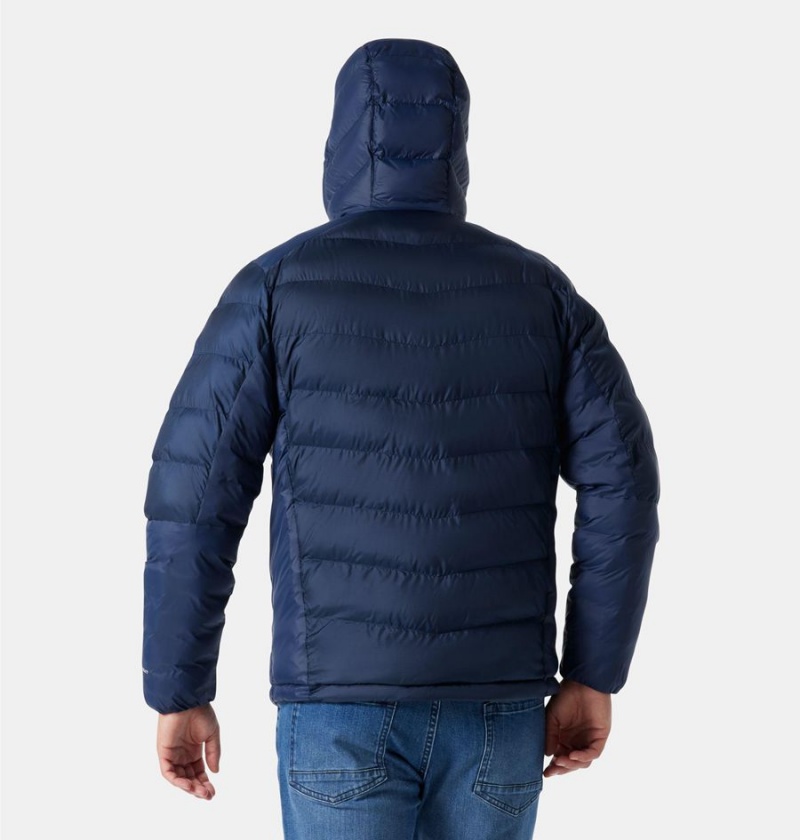 Columbia Labyrinth Loop Omni Heat Infinity Hooded Insulated Men's Puffer Jacket Navy | QRBTZD-639