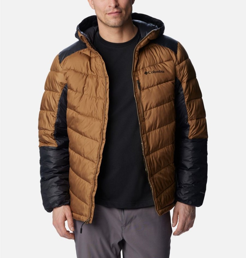 Columbia Labyrinth Loop Omni Heat Infinity Hooded Insulated Men's Puffer Jacket Brown | LFUXSA-028