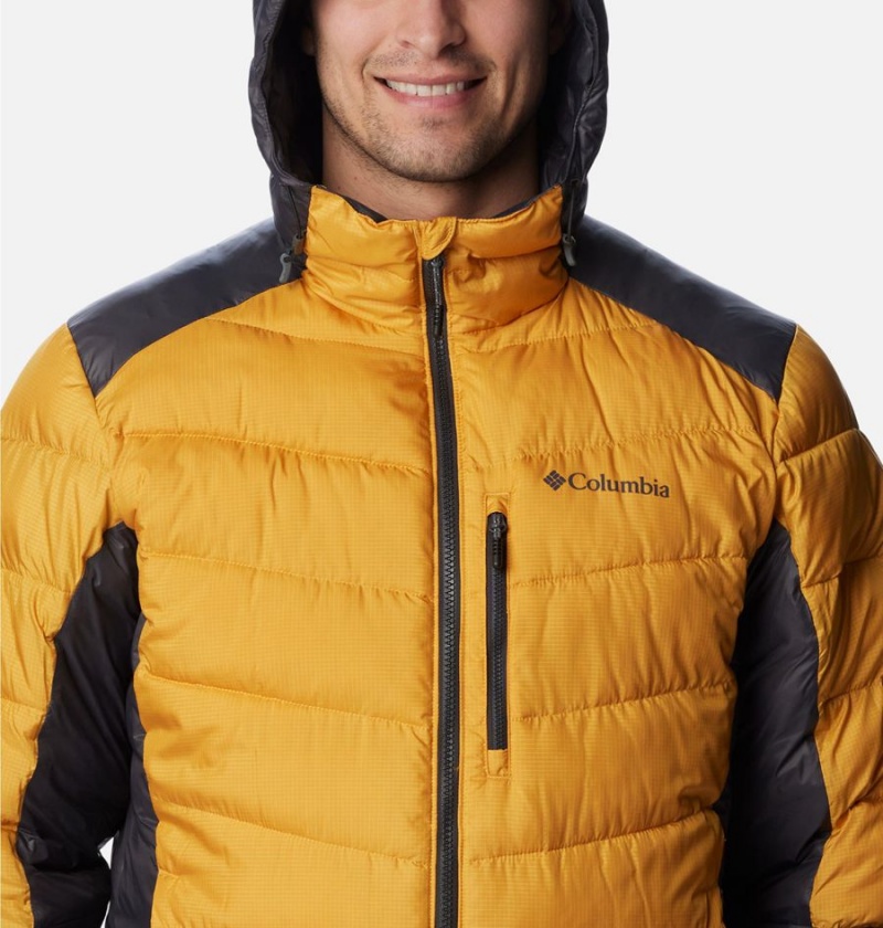 Columbia Labyrinth Loop Omni Heat Infinity Hooded Insulated Men's Puffer Jacket Yellow | VLHSRA-671