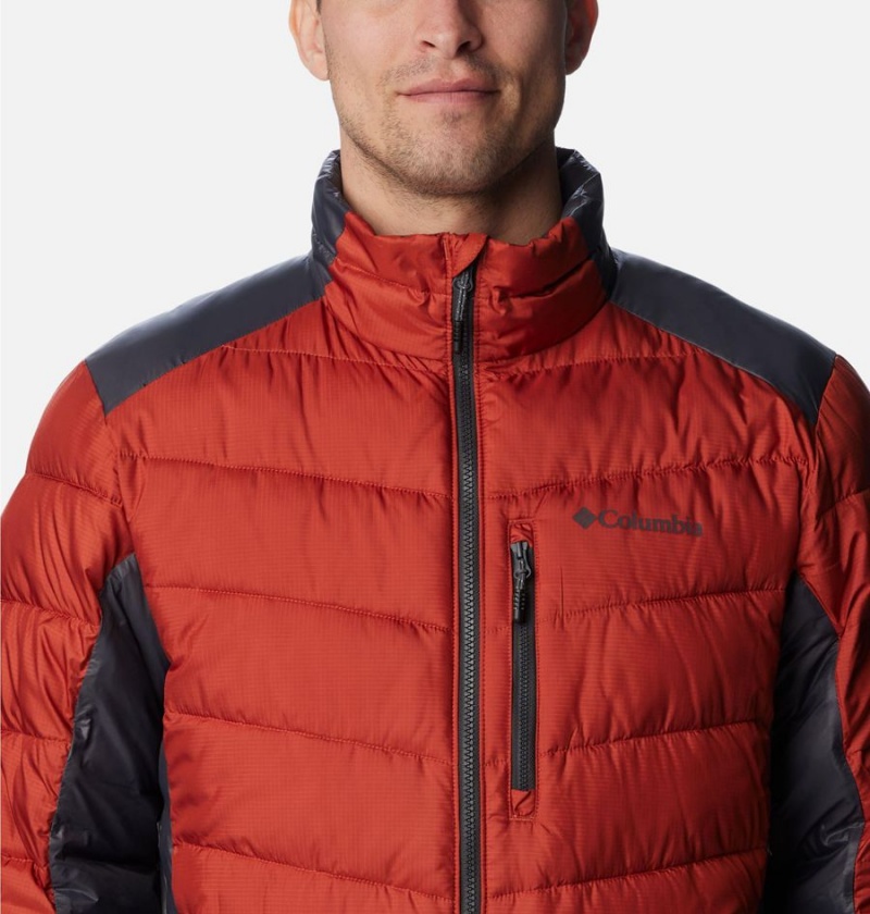 Columbia Labyrinth Loop Omni Heat Infinity Insulated Men's Puffer Jacket Red | KSJQDE-641