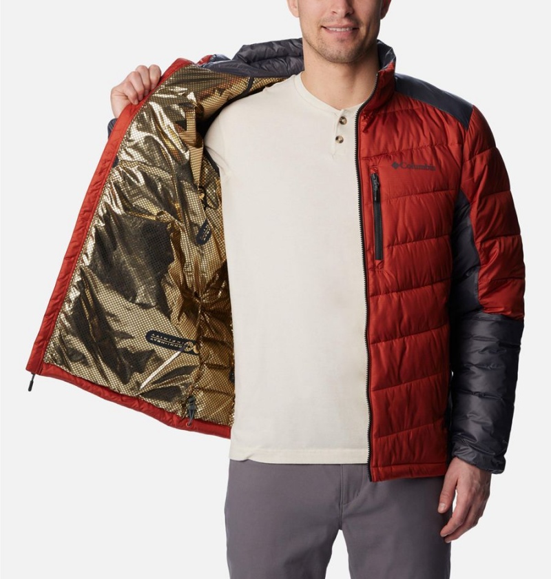 Columbia Labyrinth Loop Omni Heat Infinity Insulated Men's Puffer Jacket Red | KSJQDE-641