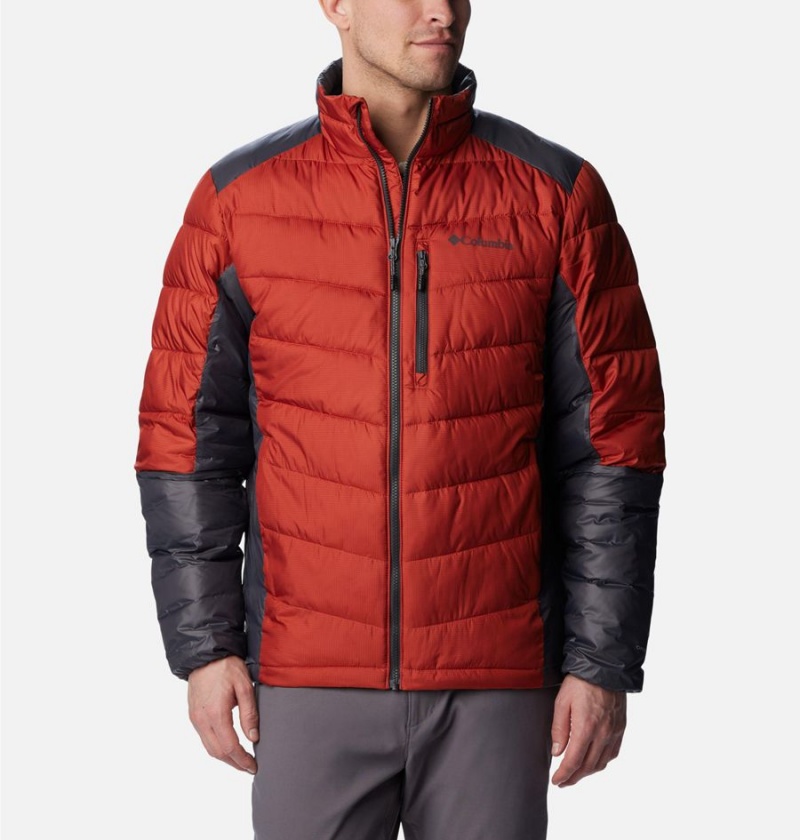 Columbia Labyrinth Loop Omni Heat Infinity Insulated Men\'s Puffer Jacket Red | KSJQDE-641