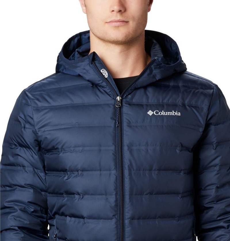 Columbia Lake 22 Hooded Insulated Men's Puffer Jacket Navy | YMIXWE-527