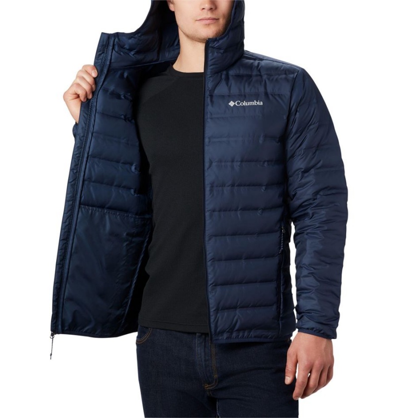 Columbia Lake 22 Hooded Insulated Men's Puffer Jacket Navy | YMIXWE-527