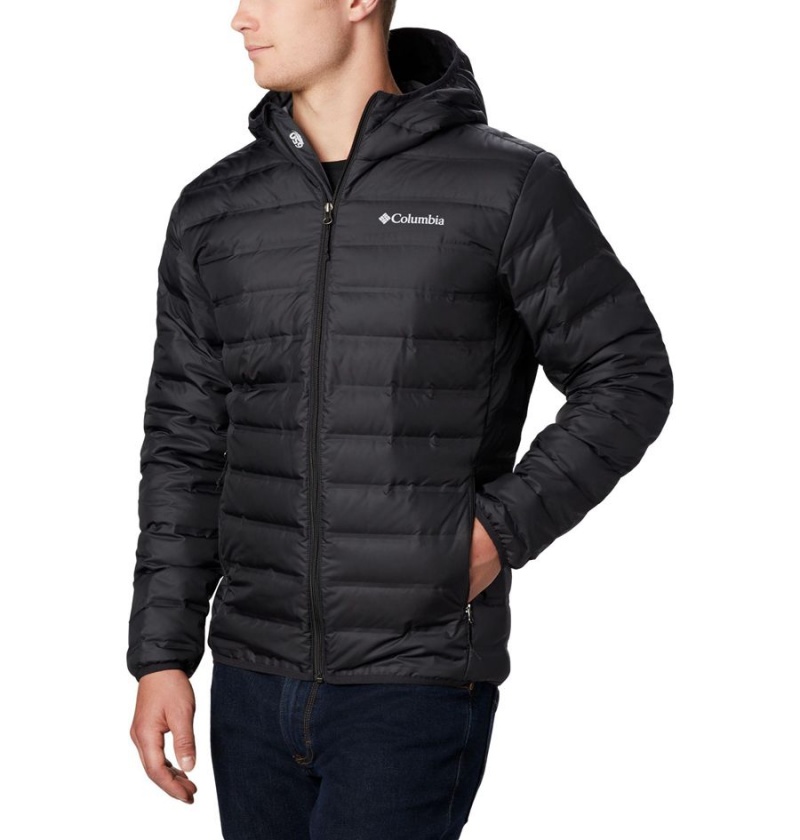 Columbia Lake 22 Hooded Insulated Men's Puffer Jacket Black | RCWBPY-413