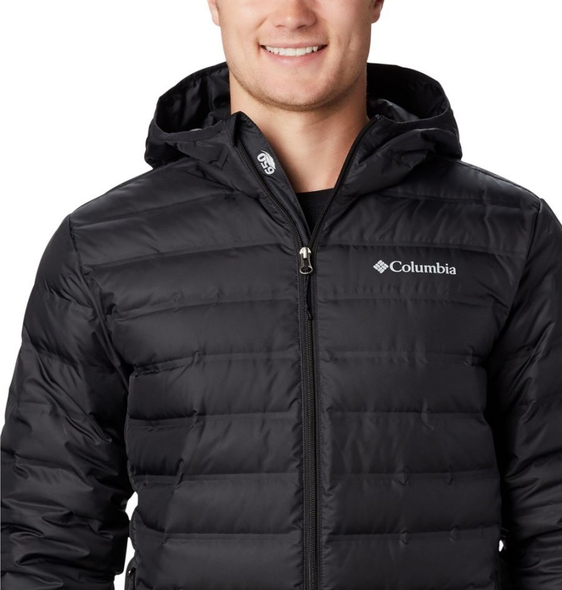 Columbia Lake 22 Hooded Insulated Men's Puffer Jacket Black | RCWBPY-413