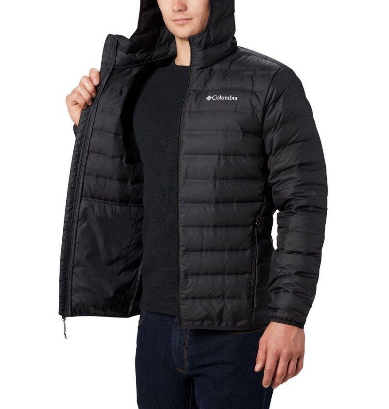 Columbia Lake 22 Hooded Insulated Men's Puffer Jacket Black | RCWBPY-413
