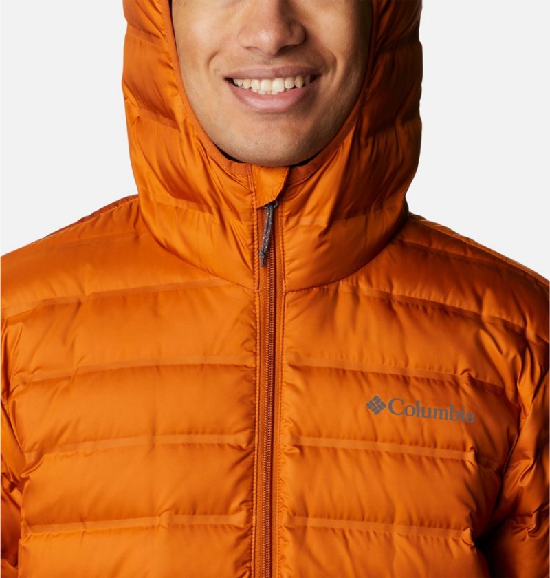 Columbia Lake 22 Hooded Insulated Men's Puffer Jacket Orange | CWUPNF-187