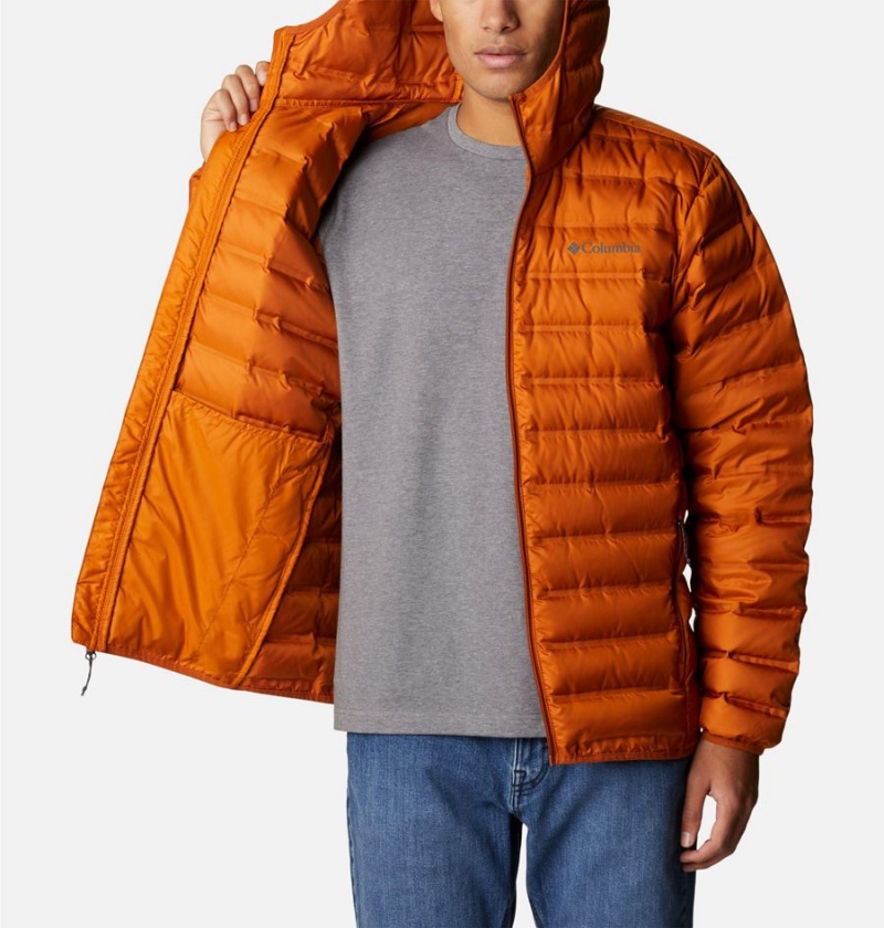Columbia Lake 22 Hooded Insulated Men's Puffer Jacket Orange | CWUPNF-187