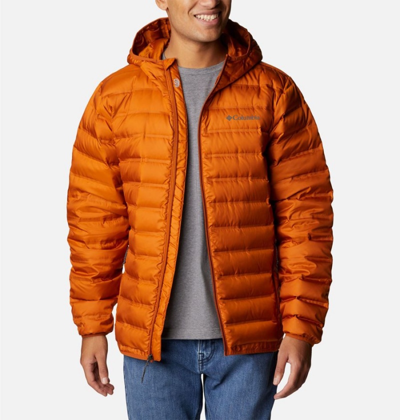 Columbia Lake 22 Hooded Insulated Men's Puffer Jacket Orange | CWUPNF-187