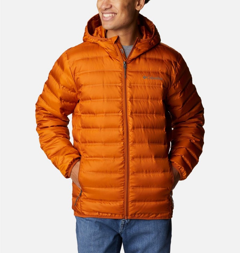 Columbia Lake 22 Hooded Insulated Men\'s Puffer Jacket Orange | CWUPNF-187