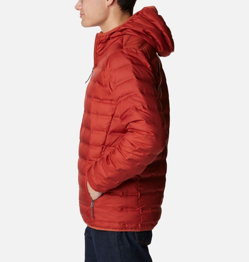 Columbia Lake 22 Hooded Insulated Men's Puffer Jacket Red | PZJTMI-961