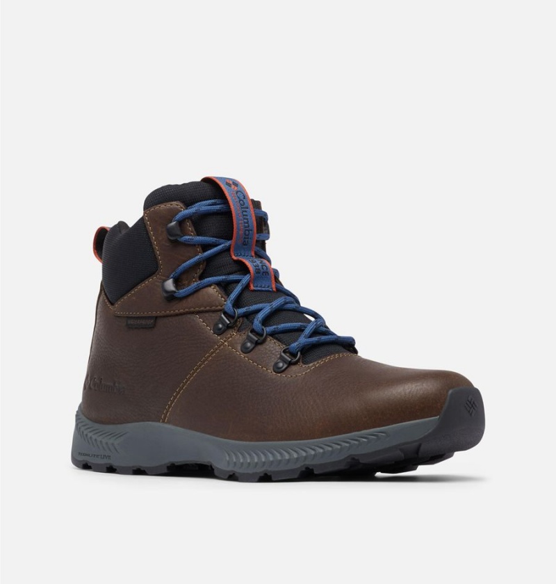Columbia Landroamer Explorer Waterproof Boot Men's Hiking Shoes Brown | UOKPNF-327