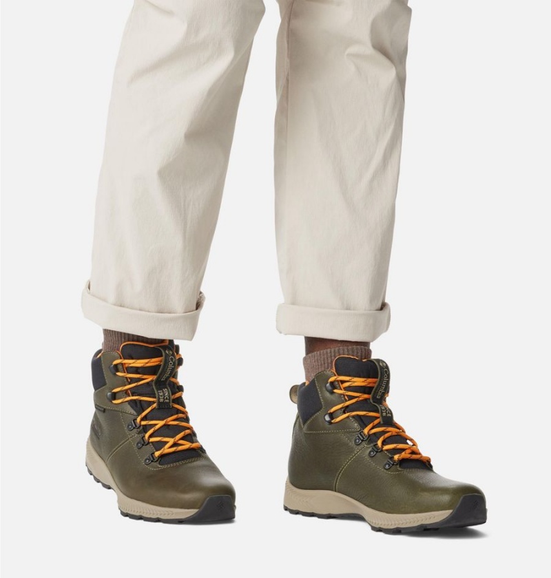 Columbia Landroamer Explorer Waterproof Boot Men's Hiking Shoes Olive | BUCAEN-701