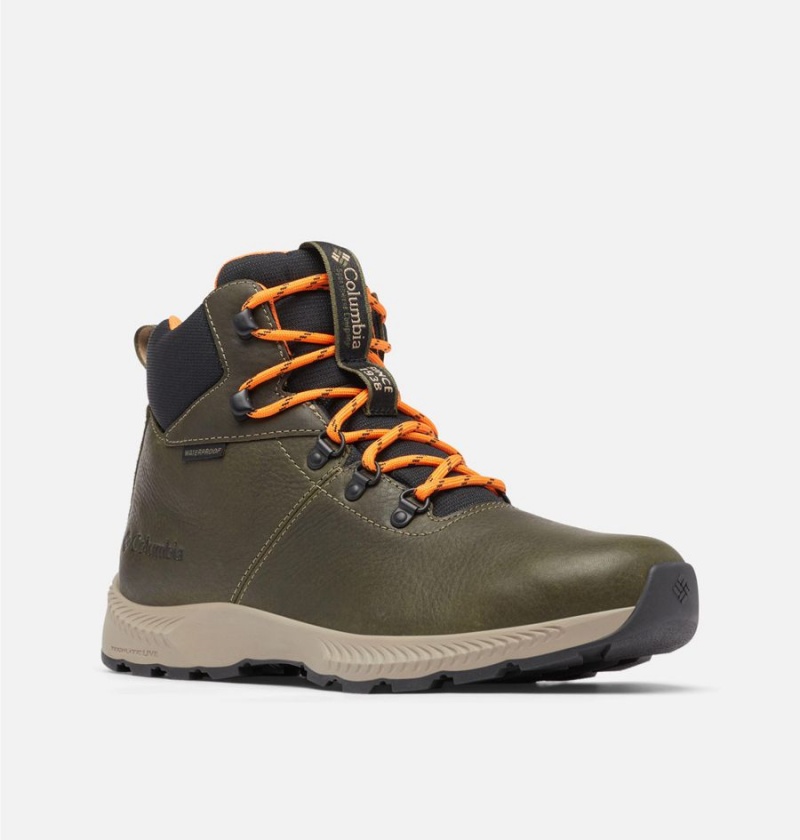 Columbia Landroamer Explorer Waterproof Boot Men's Hiking Shoes Olive | BUCAEN-701