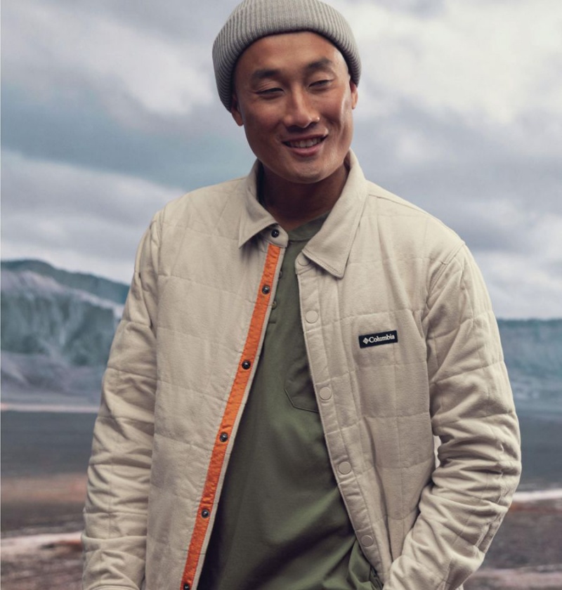 Columbia Landroamer Quilted Jacket Men's Shirt White | HXDNLU-736
