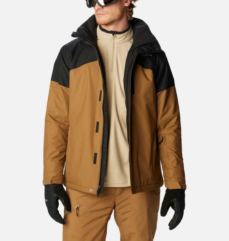 Columbia Last Tracks Insulated Men's Ski Jacket Brown | AVDYXG-537