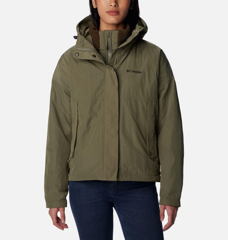 Columbia Laurelwoods II Interchange Women\'s 3 In 1 Jackets Green | UFTQXR-172